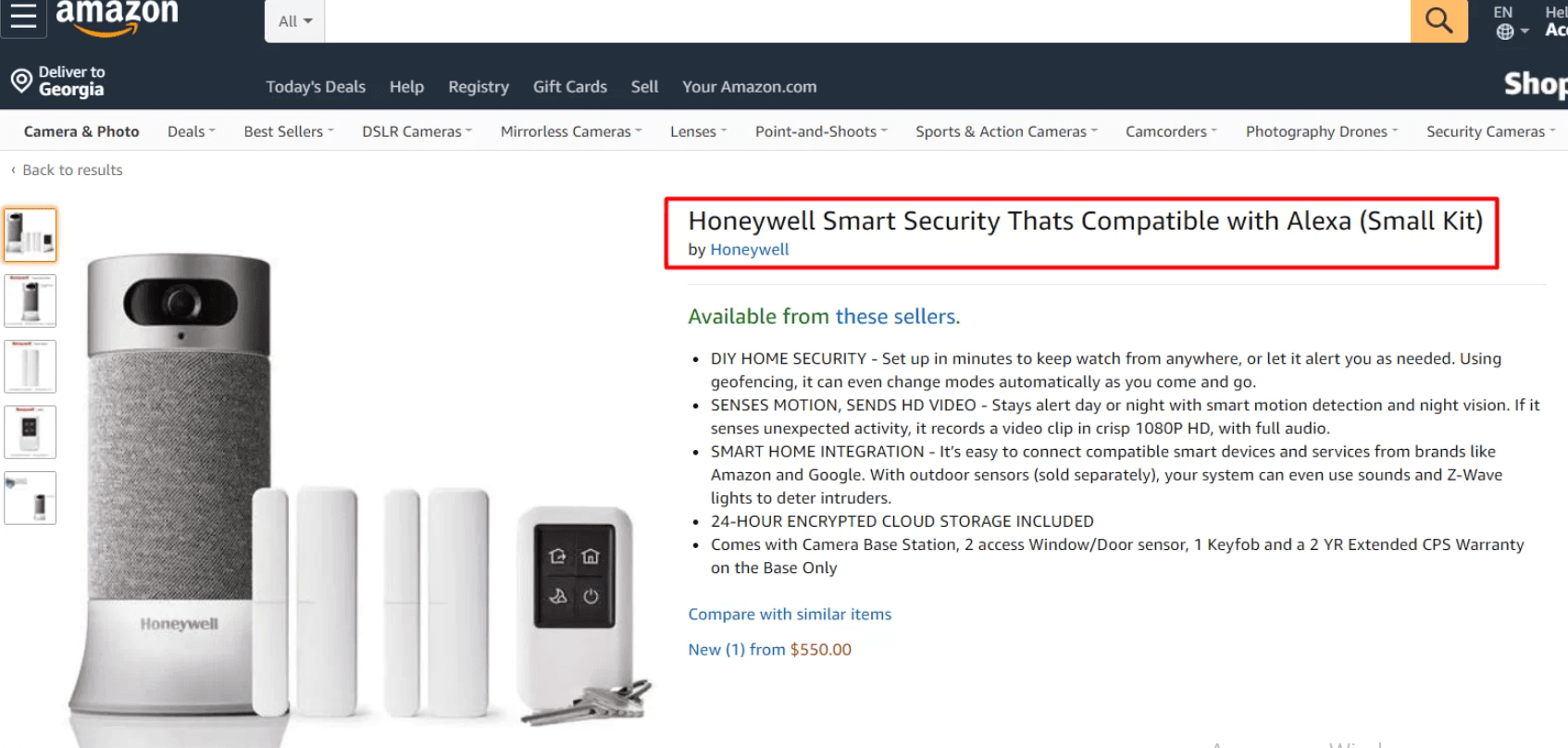 Amazon Product page
