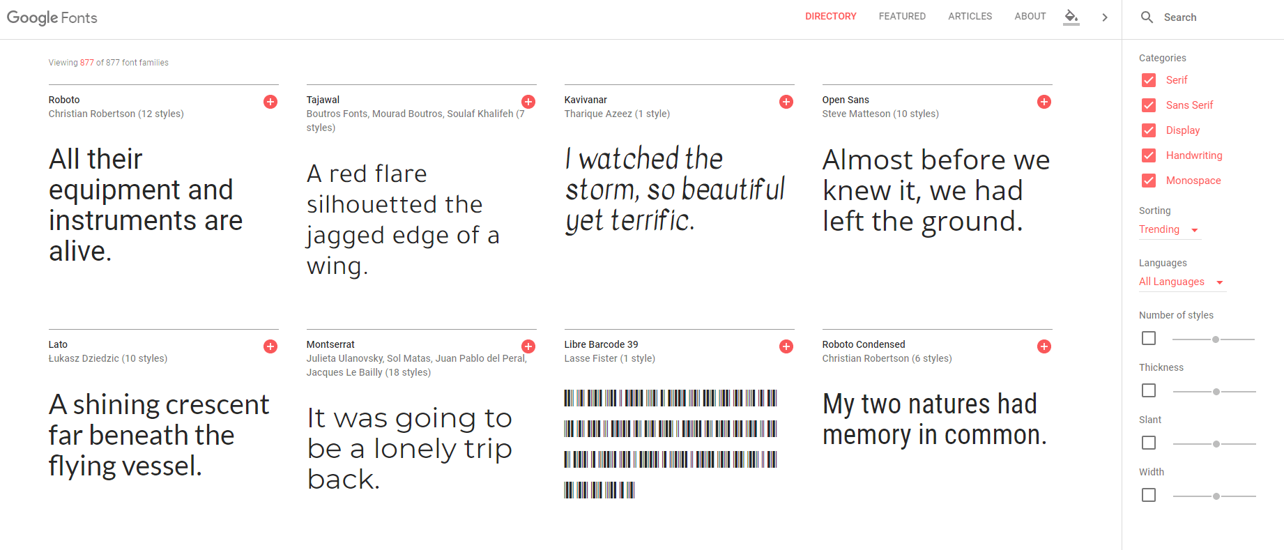 google fonts