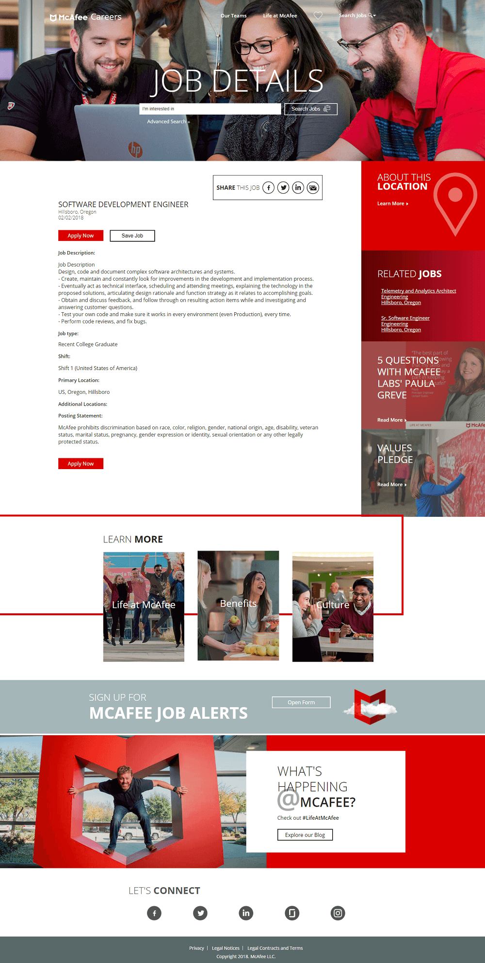 job posting landing page