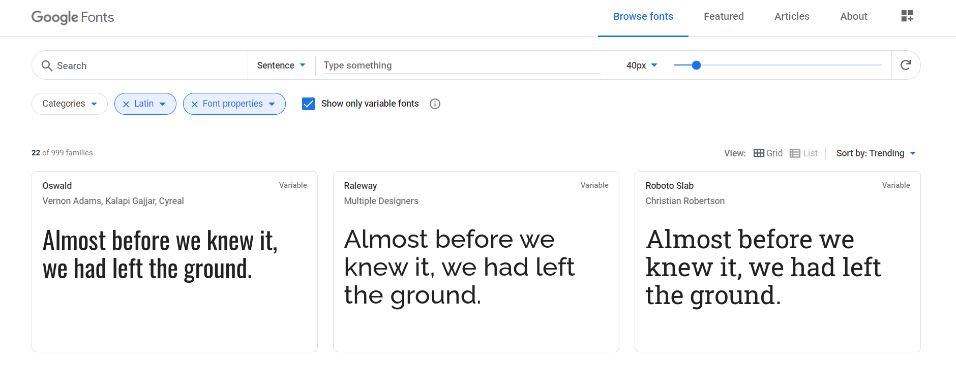 google fonts