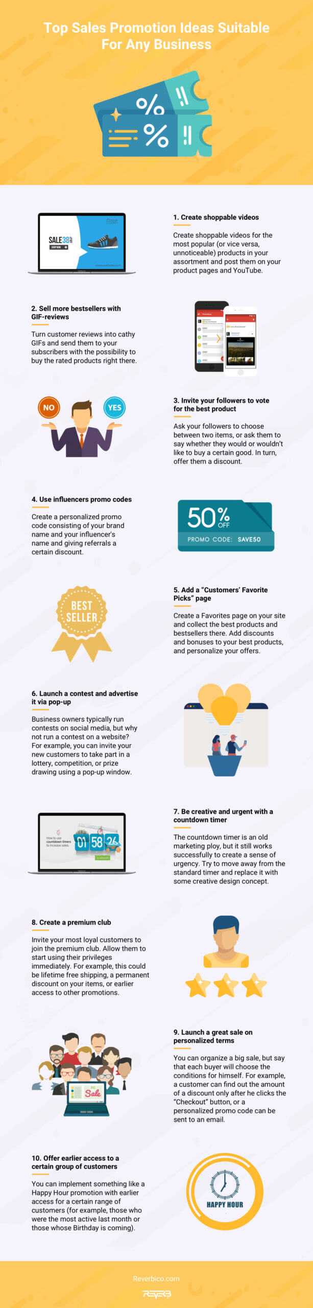 sales promotion ideas infographics