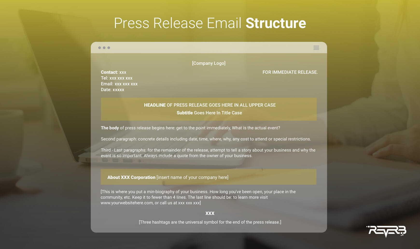 press release email structure