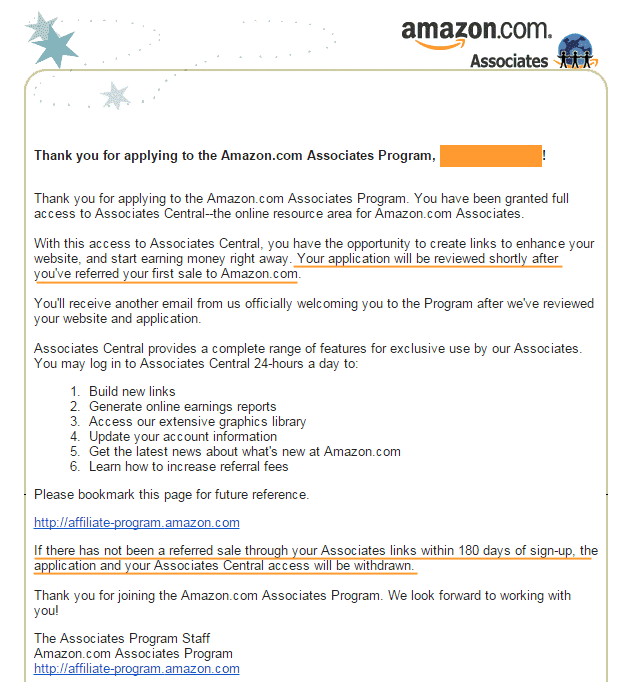 associates program amazon email