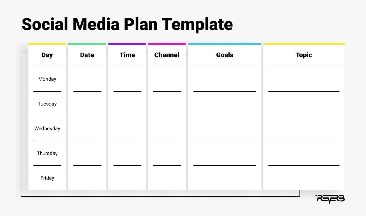 social media plan template