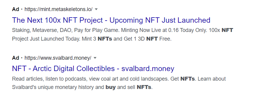 nft advertising example