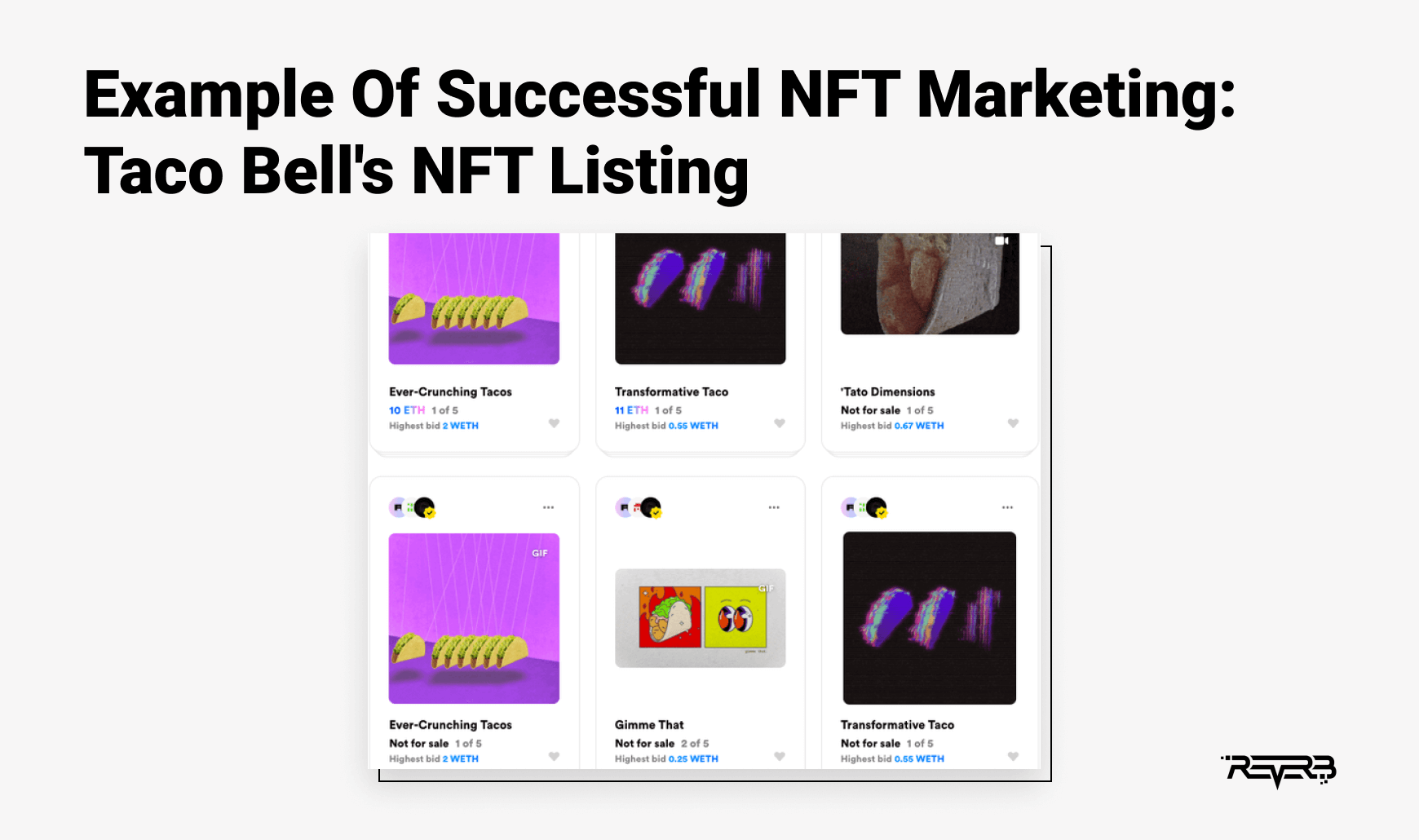 Taco Bell NFT listing