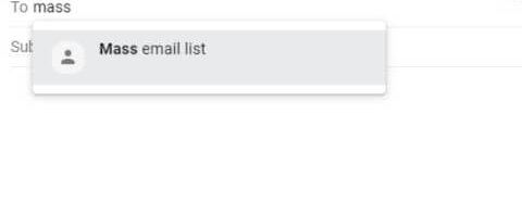 mass email list gmail