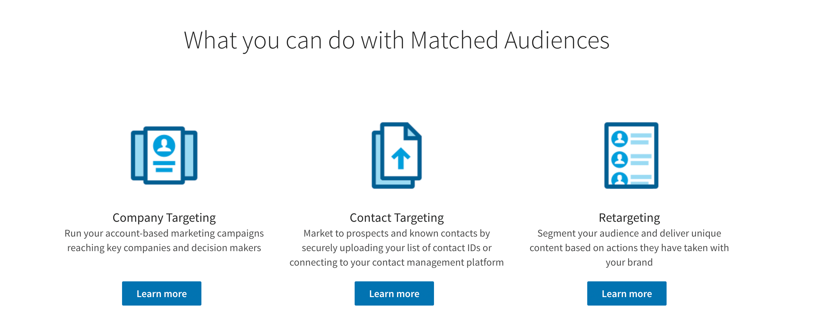 matched audiences linkedin