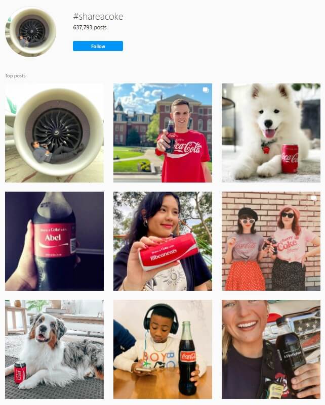 Share a coke hashtags