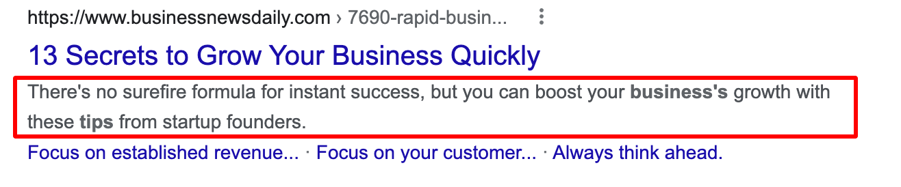 good meta description example