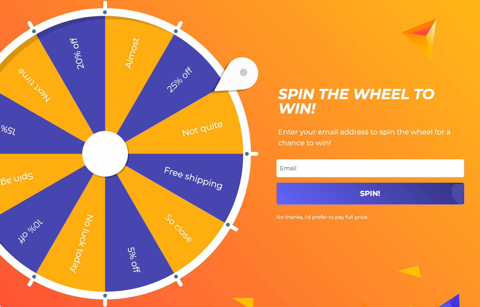 wheel gamification ecommerce