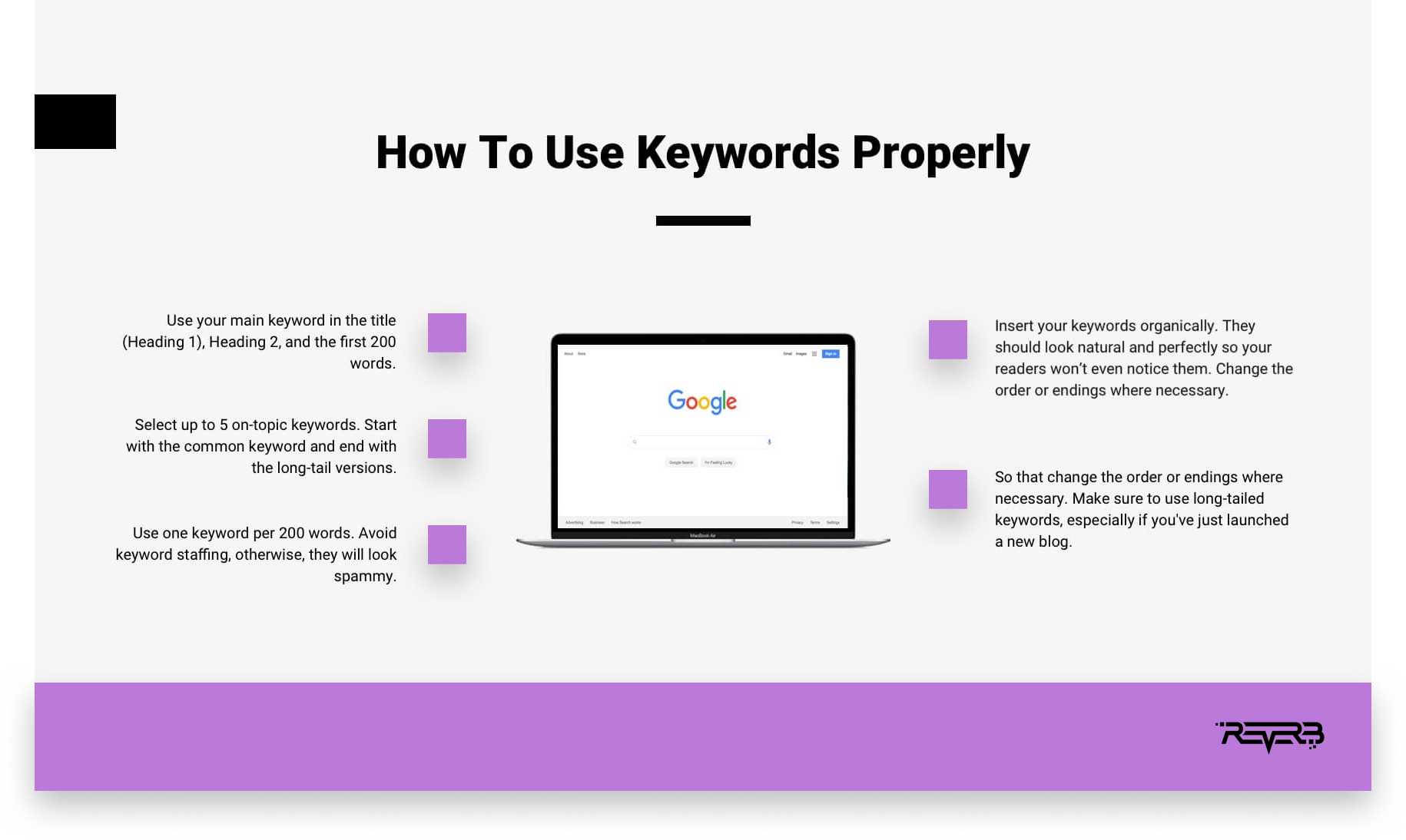 how to use keywords properly