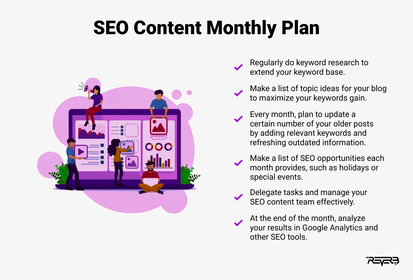 seo content monthly plan template