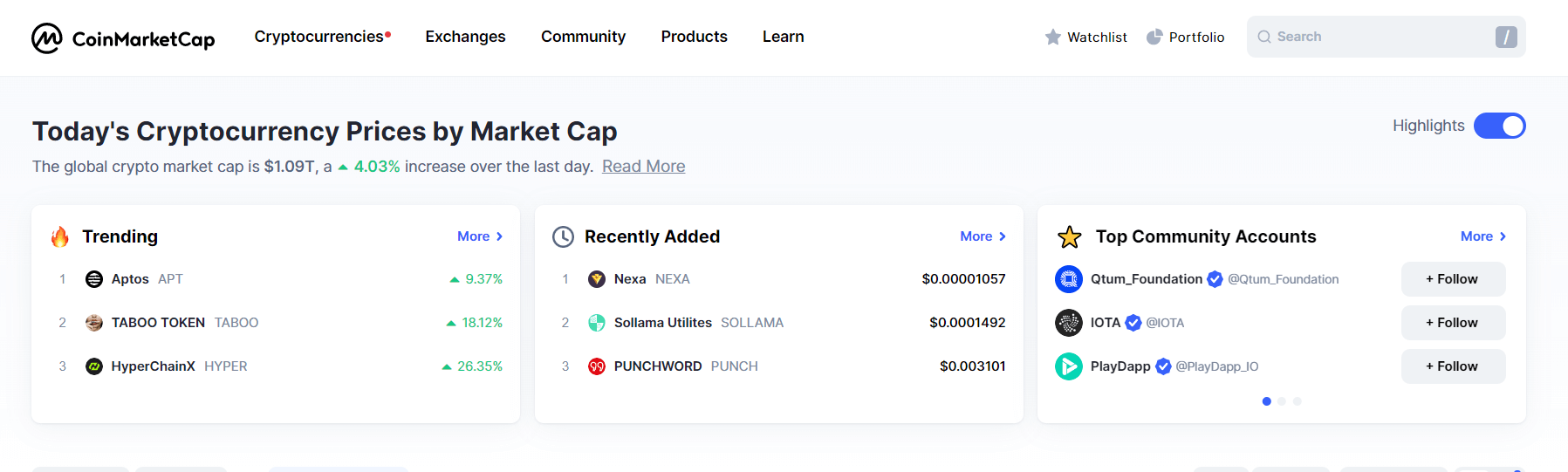new listed cryptocurrencies coinmarketcap