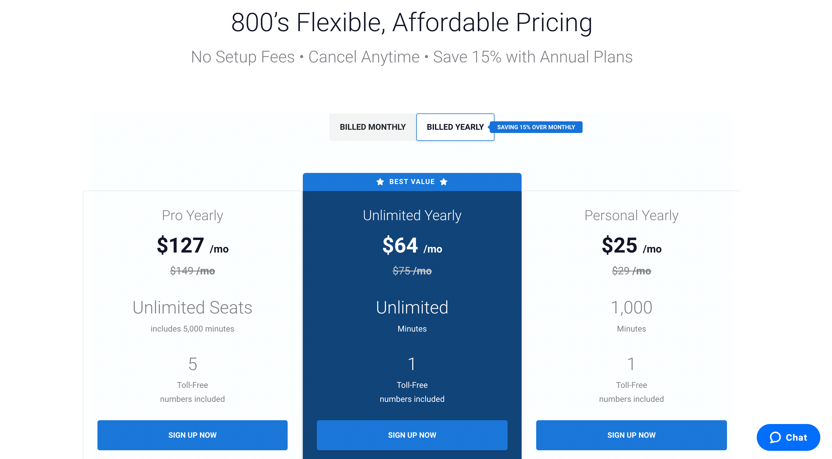 800.com pricing