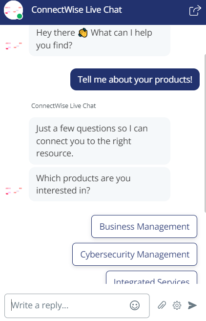 chatbot marketing example