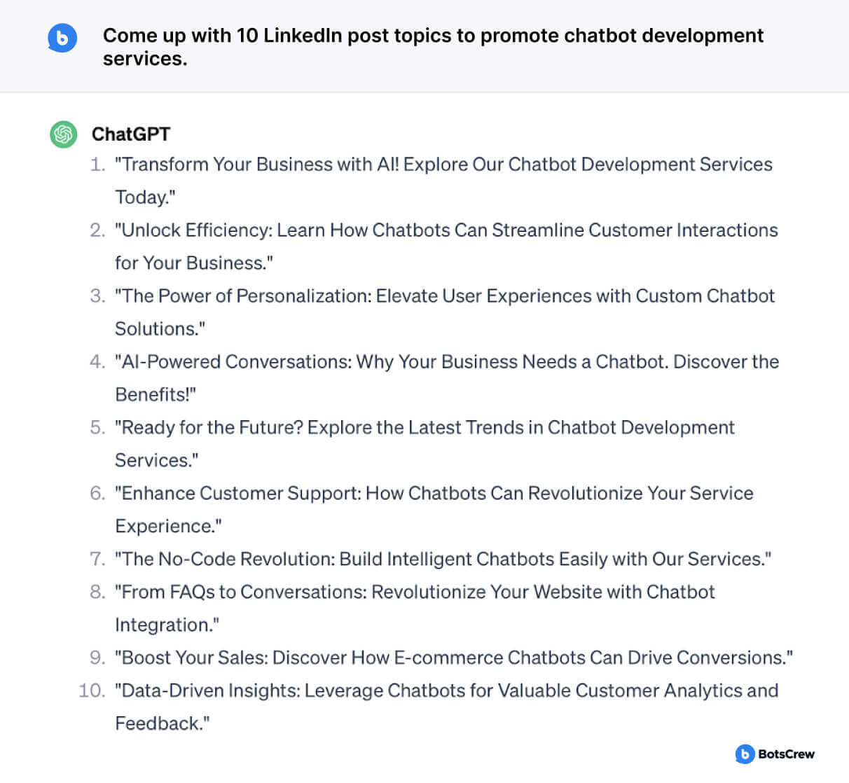 Content plan creation