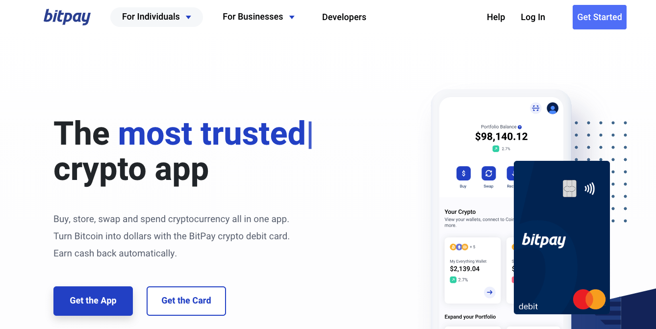 BitPay crypto app