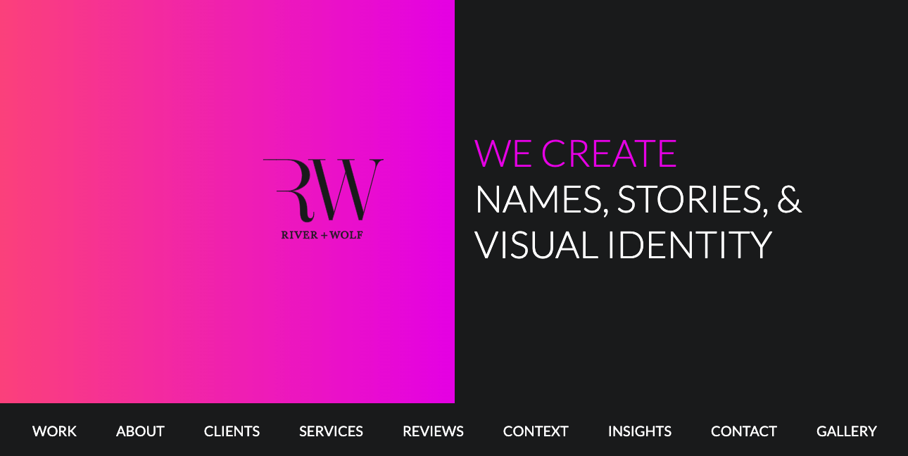 River + Wolf Brand design companies and services
