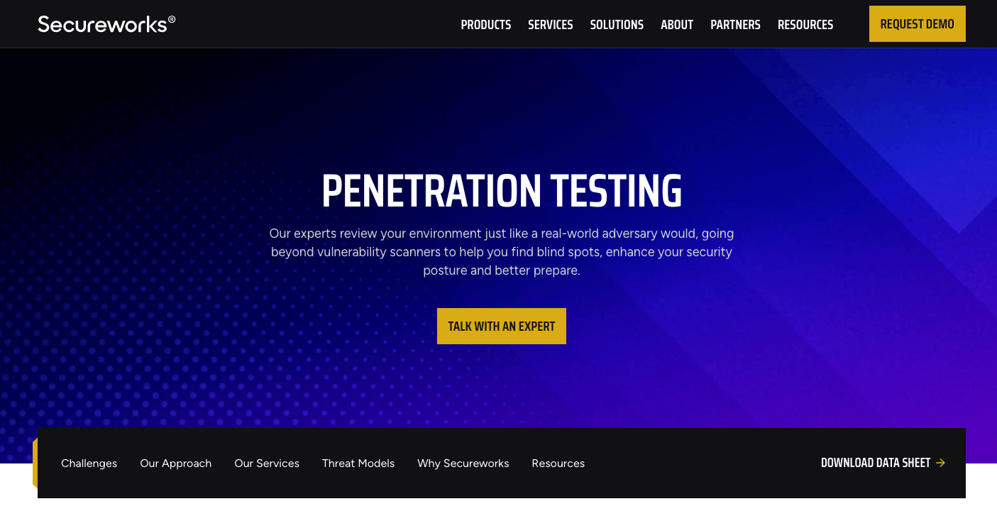 Secureworks Penetration testing companies