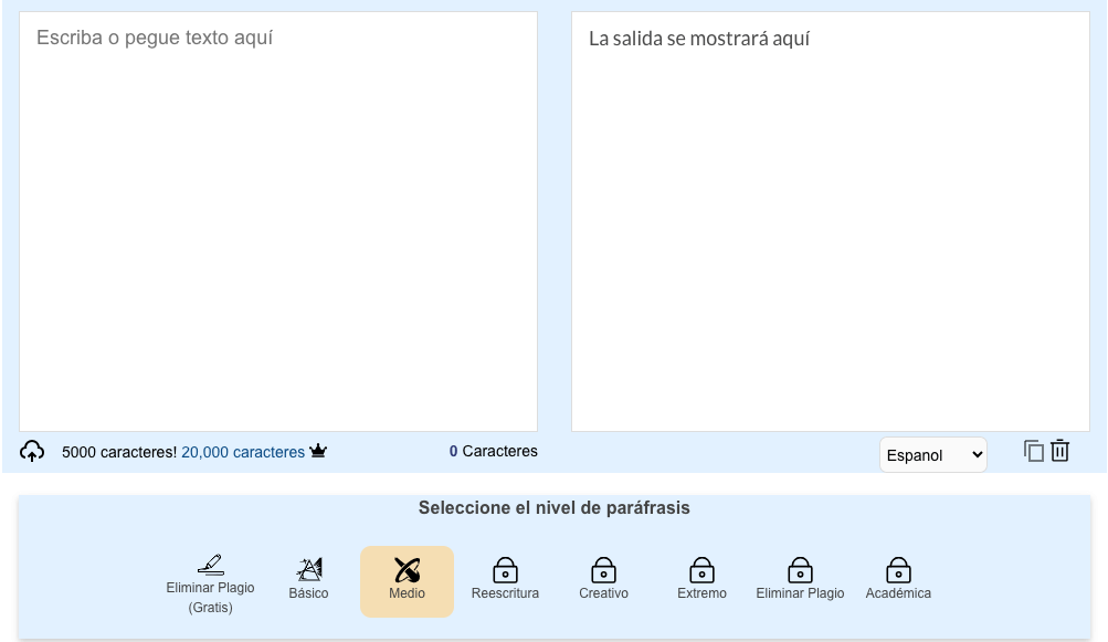 ai paraphrasing tool spanish