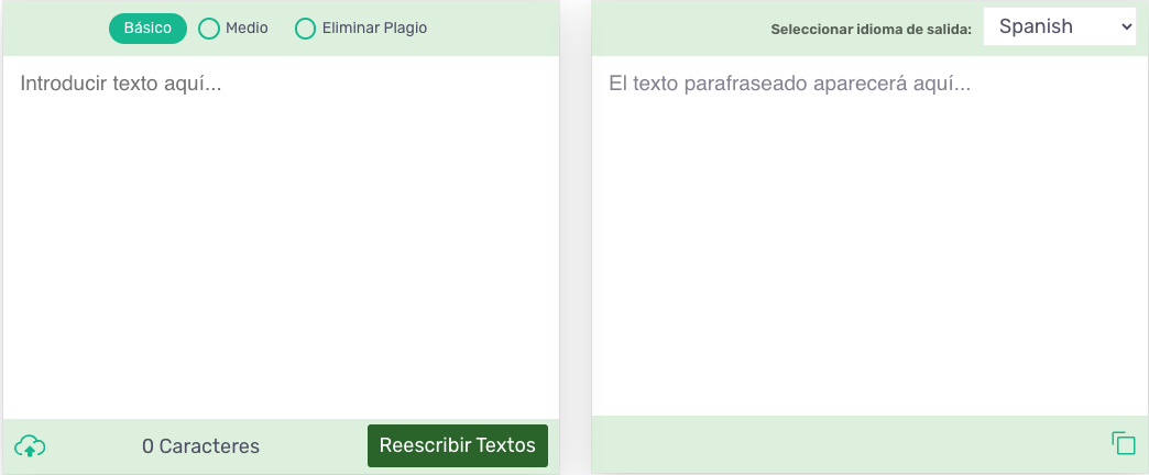 ai paraphrasing tool spanish