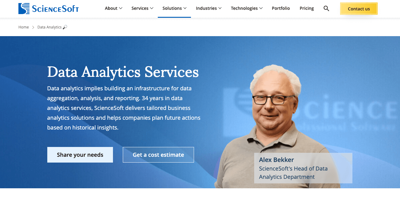 ScienceSoft Data Analytics Companies