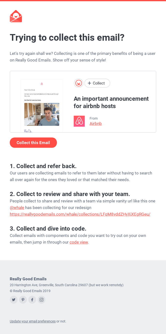 Follow-up drip email example