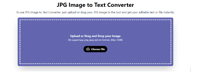 Image to text converter