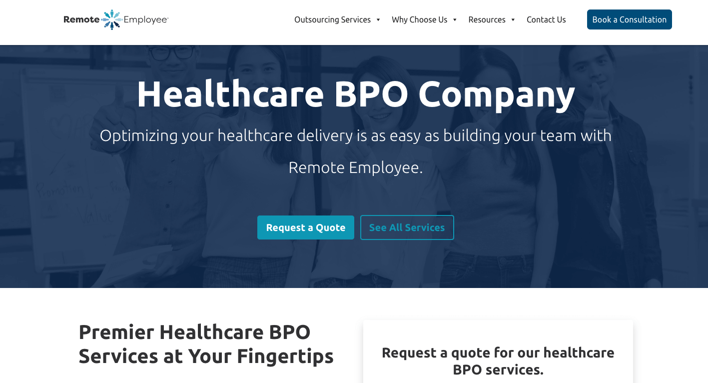 Remote Employee Healthcare BPO