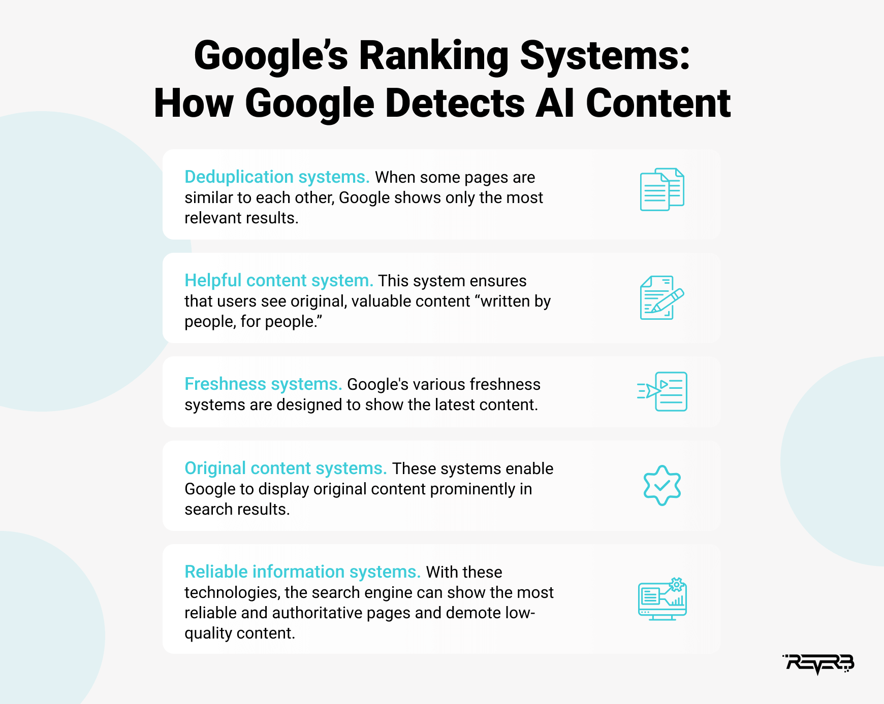 google ranking systems: how Google detects AI content