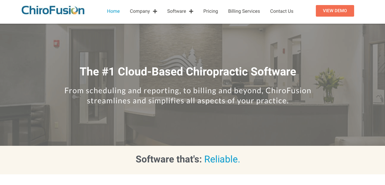 ChiroFusion chiropractic management software