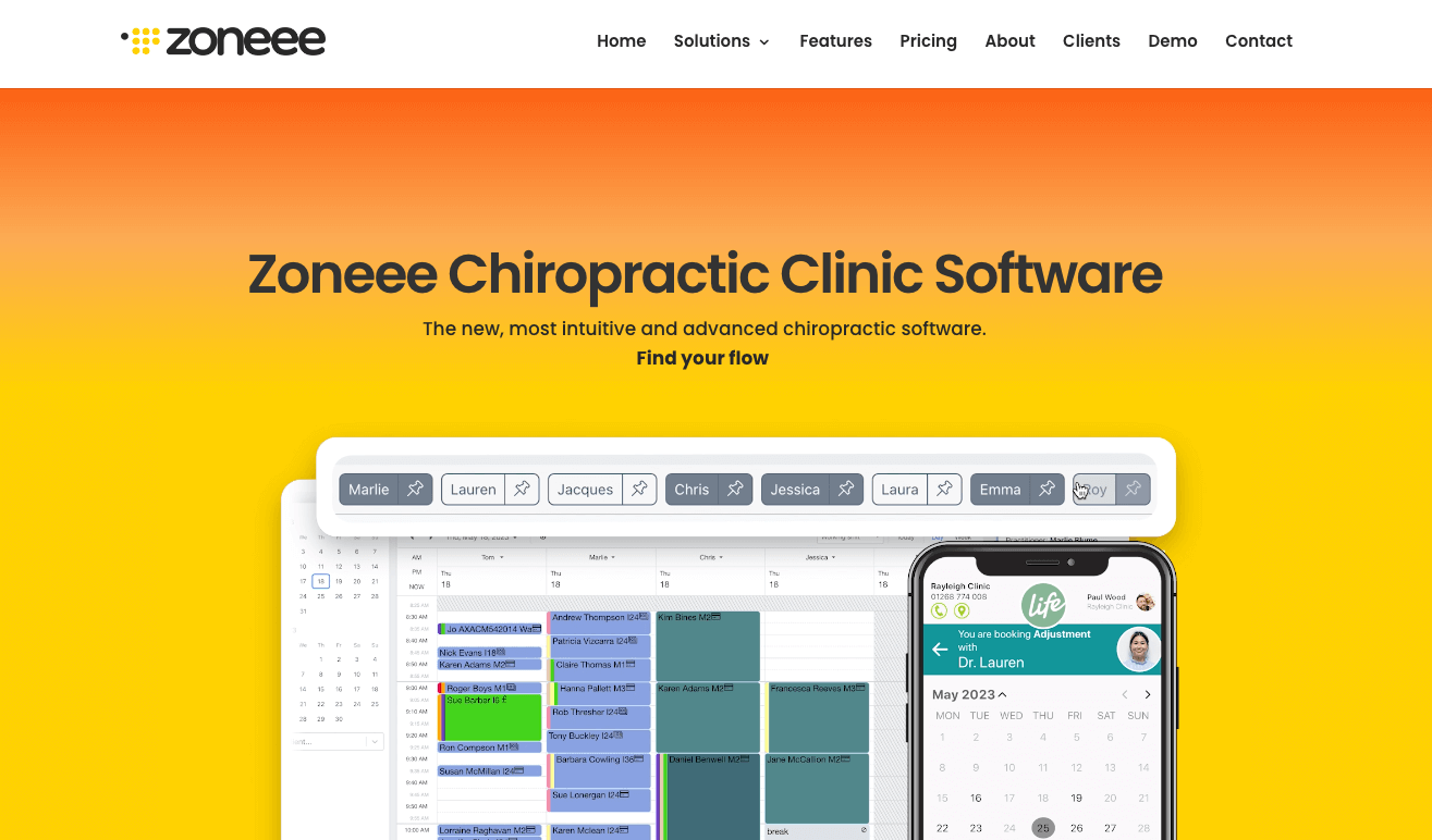 Zoneee chiropractic management software