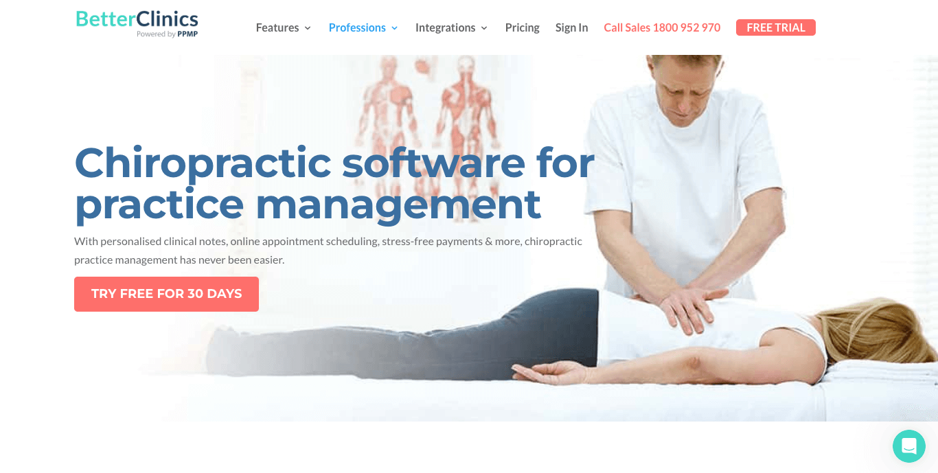 Better Clinic chiropractic management software