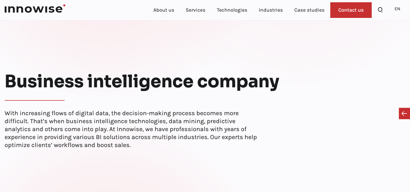 Innowise Business Intelligence