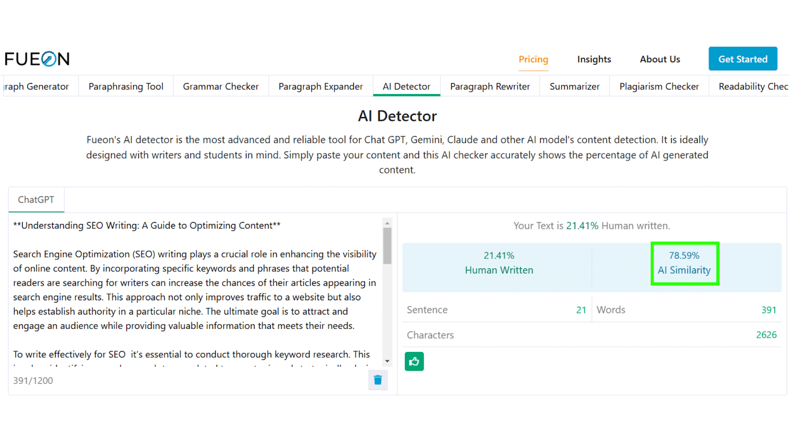 Fueon vs Grammarly