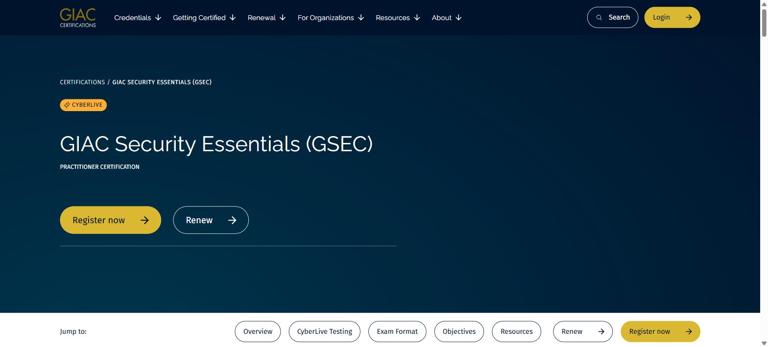 GIAC GSEC