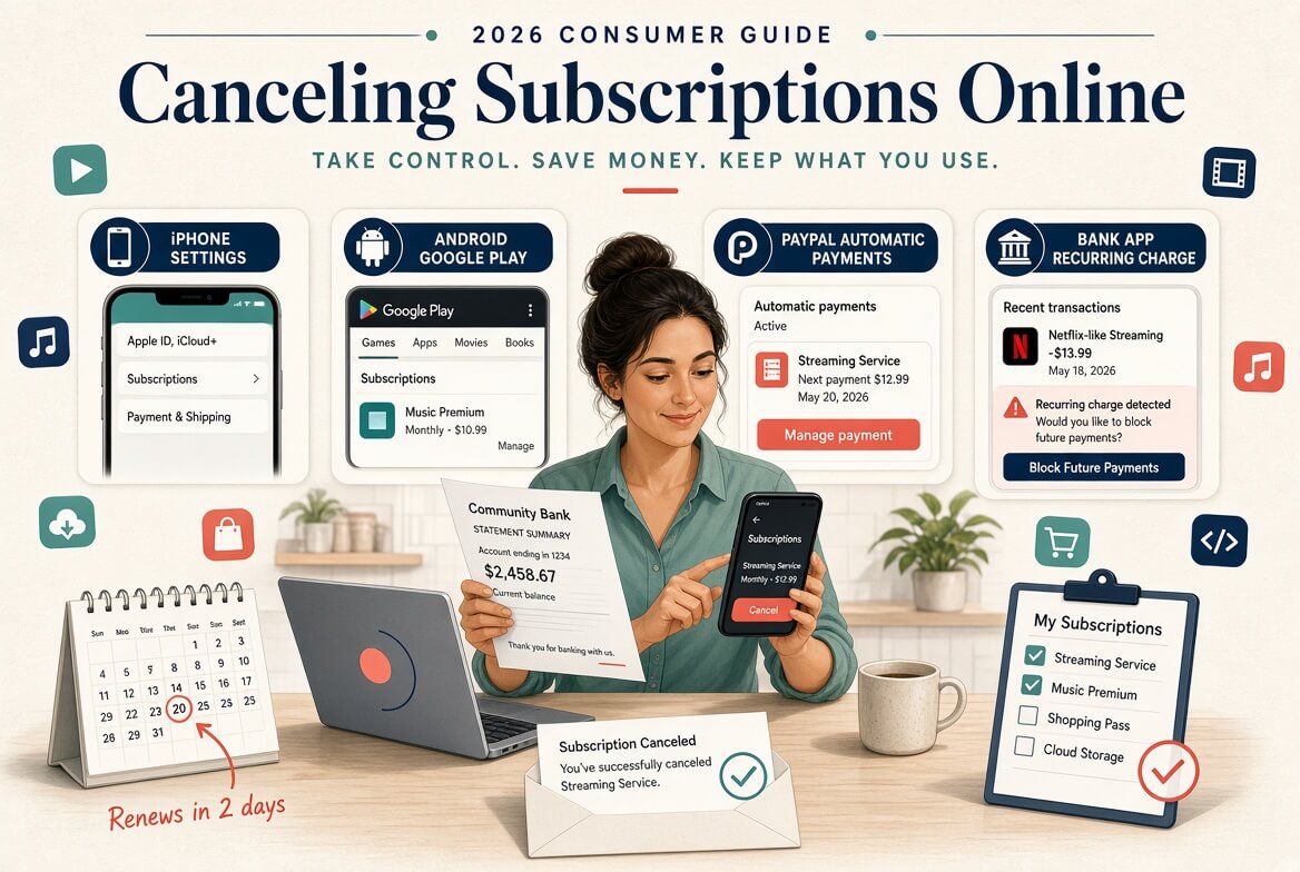 How to cancel subscriptions online