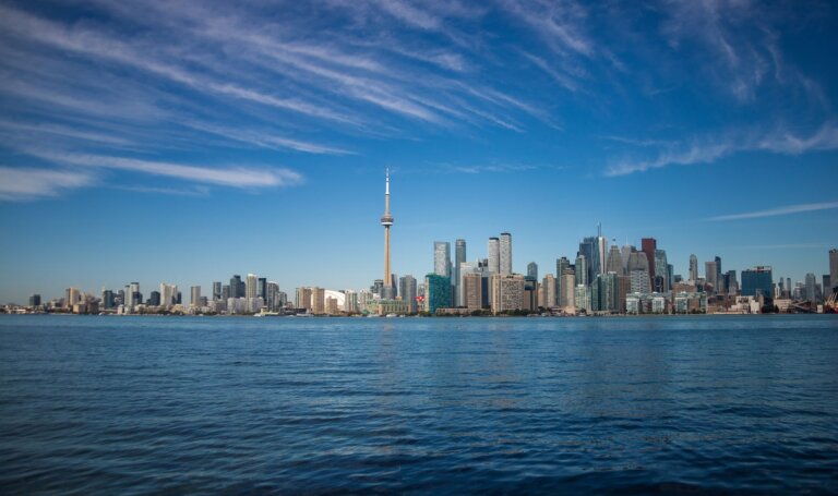 Toronto skyline with the CN Tower and waterfront